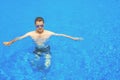 Man swimming in the pool. Royalty Free Stock Photo