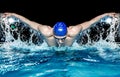 Man in swimming pool Royalty Free Stock Photo