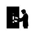 Man switching off fusebox icon