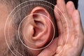 Man With Symptom Of Hearing Loss