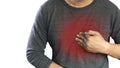 MAN with symptomatic acid reflux , suffering from acid reflux at