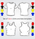 Man t-shirt and tee in various colors