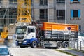 MAN T65 26.500 truck of Lorenschitz industrial company with Buntmetalle container at reconstruction site