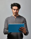 Man with tablet computer Royalty Free Stock Photo