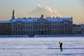 A man takes pictures in Saint-Petersburg, Russia.