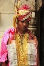 Man taking part in wedding ceremony at Karni Mata Temple, Deshnok, India