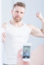 Man taking picture of himself Royalty Free Stock Photo