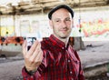 Man taking a selfie Royalty Free Stock Photo