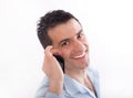 Man talking on cell phone Royalty Free Stock Photo