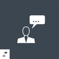 Man Talking related vector glyph icon. Royalty Free Stock Photo