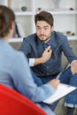 man talking with therapist Royalty Free Stock Photo