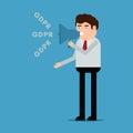 The man talks about the GDPR Royalty Free Stock Photo
