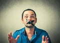 Man with the taped mouth Royalty Free Stock Photo