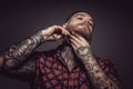 Man with tattoes and beard Royalty Free Stock Photo