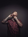 Man with tattoes and beard Royalty Free Stock Photo