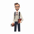 man teacher vector flat minimalistic isolated illustration Royalty Free Stock Photo