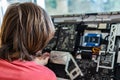 Man technician repairing broken computer Royalty Free Stock Photo