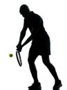 Man tennis player backhand