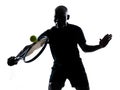 Man tennis player backhand Royalty Free Stock Photo