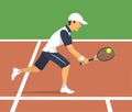 Man tennis player on court