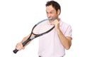 Man with tennis racket Royalty Free Stock Photo