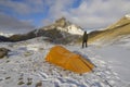 Man with tent