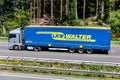 Truck with LKW Walter curtainside trailer Royalty Free Stock Photo