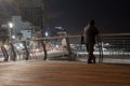 Man Thinking Silhouette - Overlooking Beach at Night