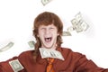 Man throwing money Royalty Free Stock Photo