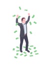 Man Throwing Money Royalty Free Stock Photo