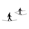 man on a tightrope Royalty Free Stock Photo