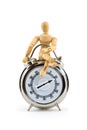 A Man on Time - Mini Mannequin with Timer Royalty Free Stock Photo