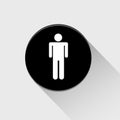 Man Toilet icon great for any use. Vector EPS10. Royalty Free Stock Photo