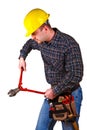 Man tool cut Royalty Free Stock Photo