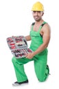 Man with toolkit Royalty Free Stock Photo