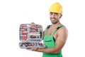 Man with toolkit Royalty Free Stock Photo