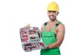 Man with toolkit Royalty Free Stock Photo