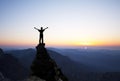 Man on the top of the rock Royalty Free Stock Photo