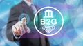 Man touching a b2g concept Royalty Free Stock Photo