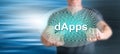 Man touching a dapps concept Royalty Free Stock Photo