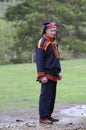 Man in traditional costume of sami culture