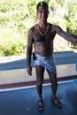 Man with traditional Tatoos in Tahiti