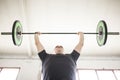 Man training on artificial grass Royalty Free Stock Photo