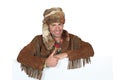 Man in trapper costume