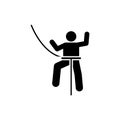 Man travel sport fight icon. Element of pictogram adventure illustration