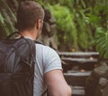 Man traveller. Royalty Free Stock Photo