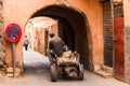 Man on his cart Royalty Free Stock Photo