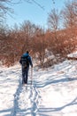 Man enjoying the winter landscape