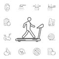 Man on Treadmill icon. Simple element illustration. Man on Treadmill symbol design from Gym and Health collection set. Can be used