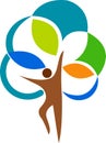 Man tree logo Royalty Free Stock Photo